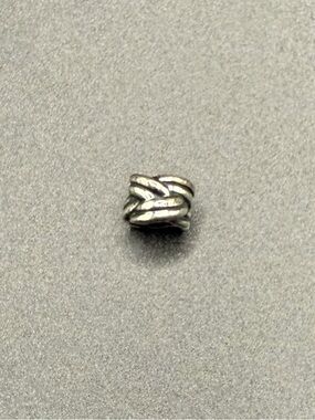 Pandora S925 ALE Silver Woven Openwork Charm Bead
